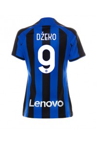 Fotbalové Dres Inter Milan Edin Dzeko #9 Dámské Domácí Oblečení 2022-23 Krátký Rukáv